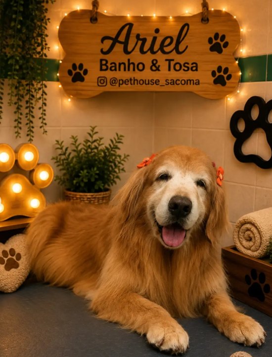 Ariel, tosada na Pet House Sacomã
